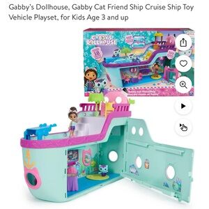 New never opened Gabby Dollhouse Cat Friend cruise  ship toy playset